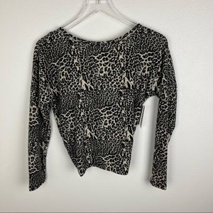 POOF | Leopard Animal Print Cross Back Soft Shirt